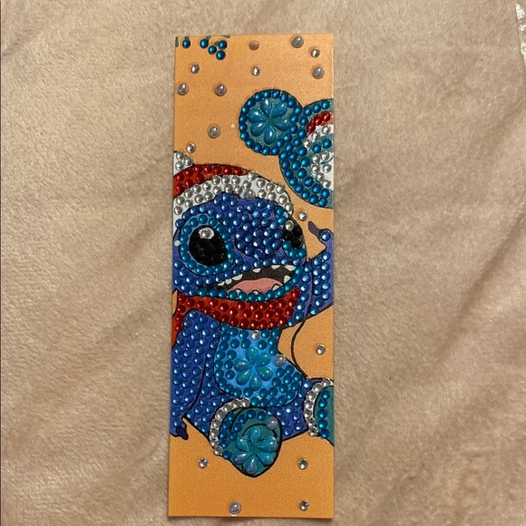 Handmade Diamond Beaded Stitch Bookmark - Picture 3 of 3